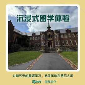 新东方文旅澳洲2线-12天悉尼大学ESL英语课程+高校主题课+沙滩环境保护国际冬令营