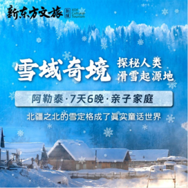 新东方文旅【阿勒泰亲子】7天探秘人类滑雪起源地·雪域奇境亲子冬令营